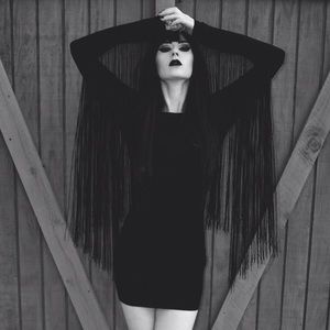 Killstar Black Fringe Dress XS goth witch